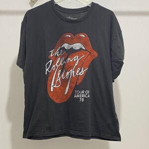 The Rolling Stones Gray Cotton T-Shirt